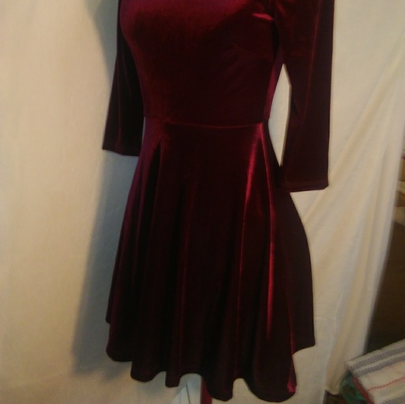Vola La Fe Red Velvet Dress Small - Picture 5 of 8